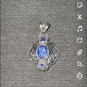 Blue Tanzanite Sterling Silver Pendant